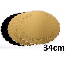 Zlatý podnos 34 cm - hrubý